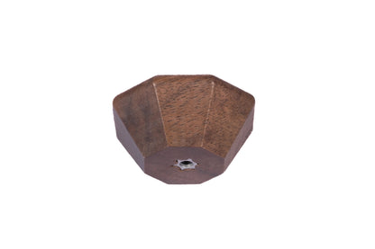 Mantara Thorne Knob W-0056 is a modern walnut wood knob with brushed finish, ideal for kitchen and dresser drawers.