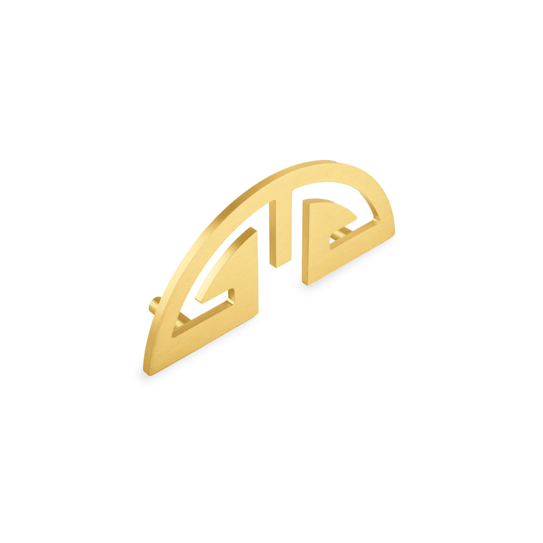 The Mantara B-0026 Toltec Handle is a modern brushed brass handle in gold, perfect for doors, wardrobes, furniture, and drawers.