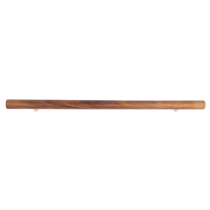 Tudor Handle W-0007 in walnut &amp; brass, sizes 70–392mm, for main doors, wardrobes, cabinets, furniture &amp; almirahs—by Mantara.