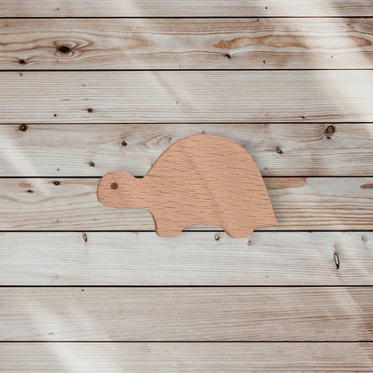 Mantara Turtle Knob  W-0024 is a modern  beige wooden knob/hook, ideal for kids’ rooms, drawers, and wardrobes.
