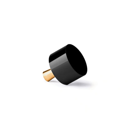Decorative drawer knob, crystal + brass, black &amp; brass, Mantara, Twilight Crystal Knob, A-0002 - buy knobs, drawer knobs.