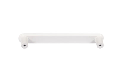 Mantara Valence Handle Z-0029 is a modern zinc alloy handle in brushed  white finish, ideal for kitchen drawers, dresser drawers.