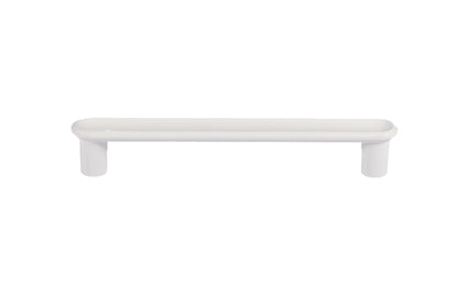 Mantara Valence Handle Z-0029 is a modern zinc alloy handle in brushed  white finish, ideal for kitchen drawers, dresser drawers.