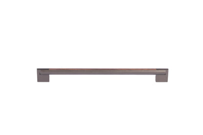 Mantara Velora Handle Z-0038 is a modern zinc handle in brushed black finish, ideal for kitchen and dresser drawers.