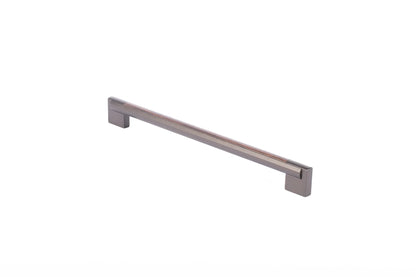 Mantara Velora Handle Z-0038 is a modern zinc handle in brushed black finish, ideal for kitchen and dresser drawers.