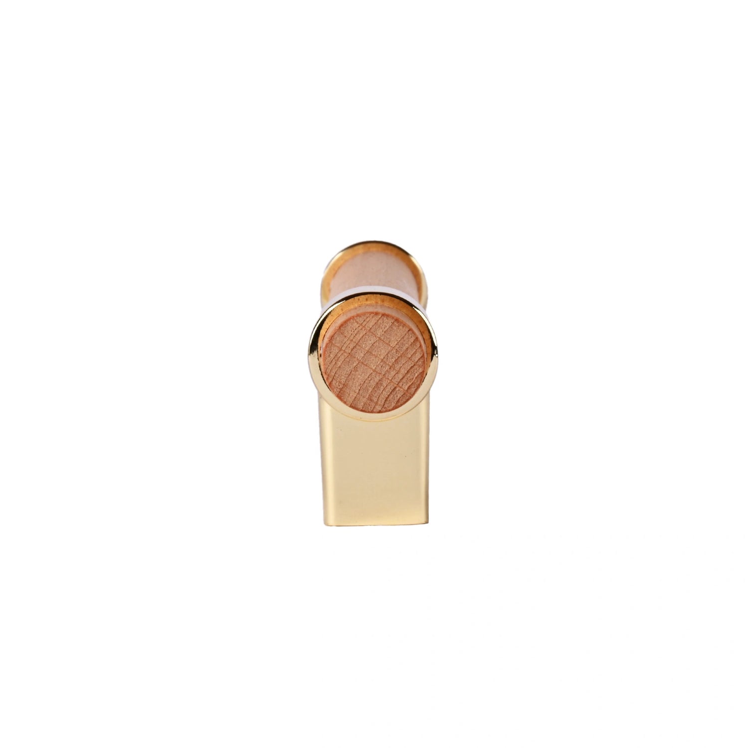 Mantara Walden Handle W-0035 is a modern zinc alloy and beech wood handle in gold, ideal for kitchen and dresser drawers.