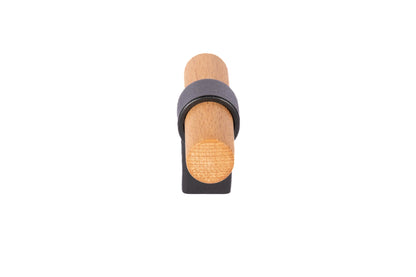 Mantara Walden Handle  W-0035 is a modern zinc alloy and beech wood Tbar handle in  black, ideal for kitchen and dresser drawers.