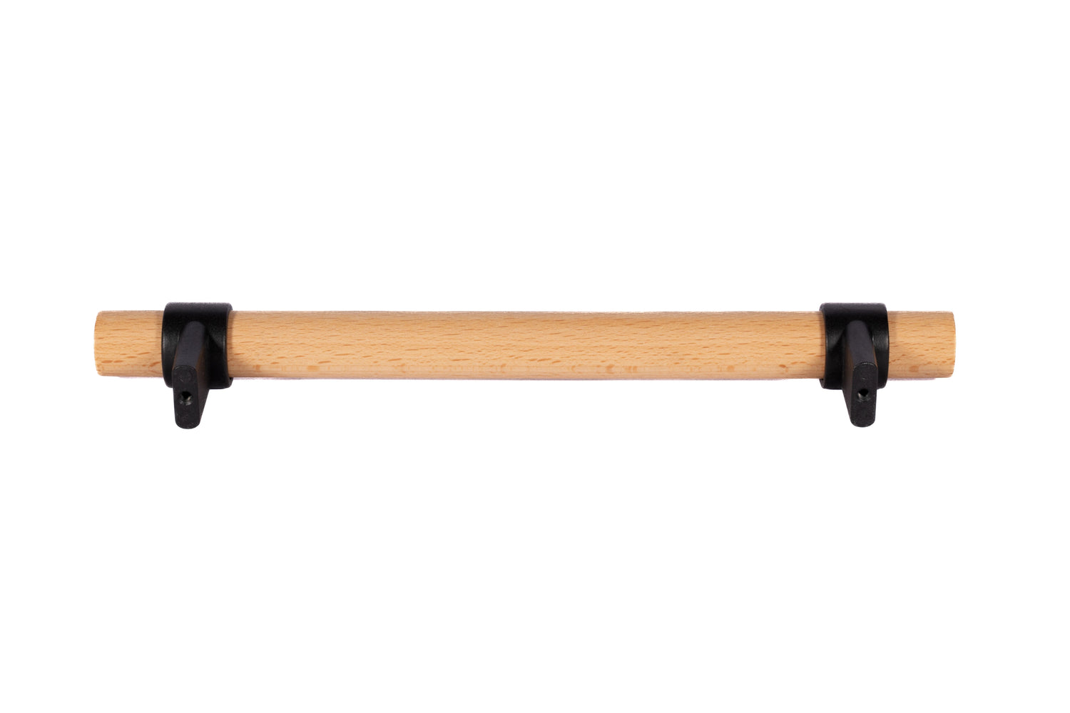 Mantara Walden Handle W-0035 is a modern zinc alloy and beech wood handle in  black ideal for kitchen and dresser drawers.