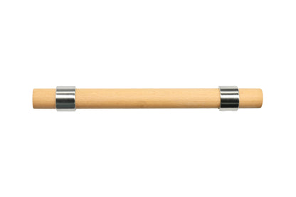 Mantara Walden Handle W-0035 is a modern zinc alloy and beech wood handle in silver ideal for kitchen and dresser drawers.