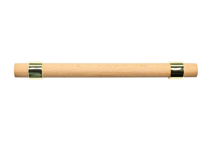 Mantara Walden Handle W-0035 is a modern zinc alloy and beech wood handle in gold, ideal for kitchen and dresser drawers.