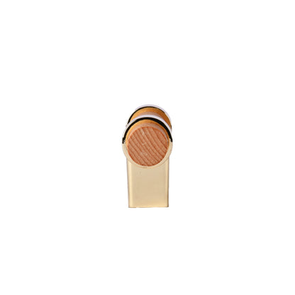 Mantara Walden Handle W-0035 is a modern zinc alloy and beech wood handle in gold, ideal for kitchen and dresser drawers.

