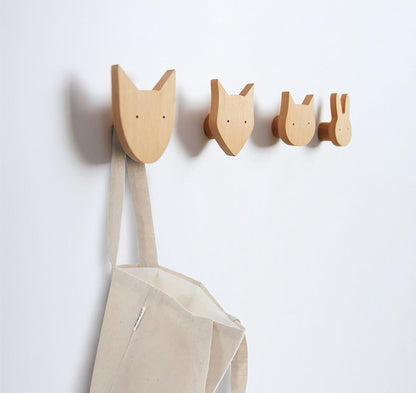 Whale Wooden Hook Hook 40mm / Brown / Wood - M A N T A R A