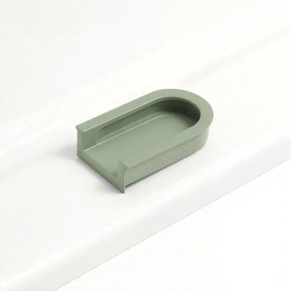 Norvia Handle AL-0026 aluminium alloy cabinet handle, brushed finish, sizes 64mm 110mm, black white green brown beige grey, for drawers &amp; wardrobes by Mantara