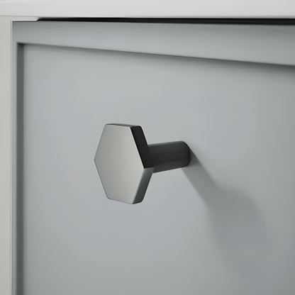 The Mantara B-0131 Zaraya Knob is a modern brass knob in gold, black, and bronze, perfect for drawers, cabinets, and wardrobes.