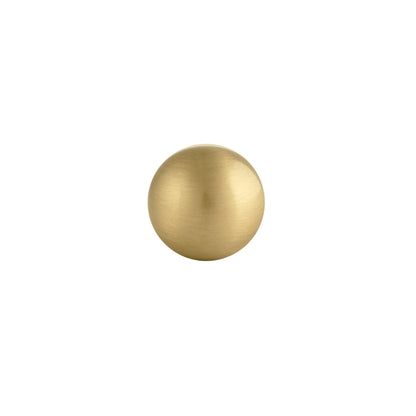Zenith knob B-0001, gold brass, Dia20mm, brushed finish, for wardrobes &amp; cabinets by Mantara