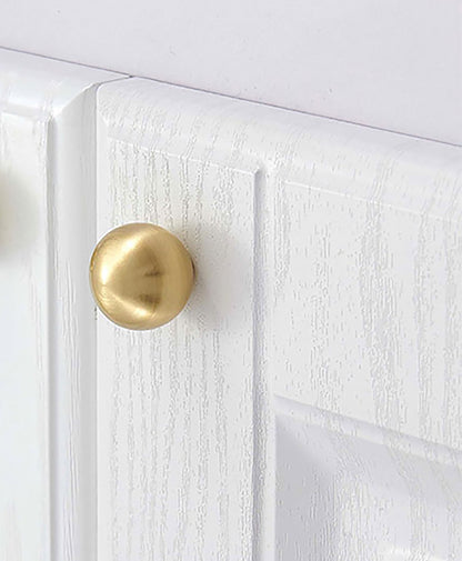 Zenith knob B-0001, gold brass, Dia20mm, brushed finish, for wardrobes &amp; cabinets by Mantara
