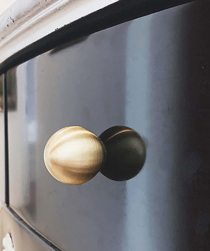 Zenith knob B-0001, gold brass, Dia20mm, brushed finish, for wardrobes &amp; cabinets by Mantara