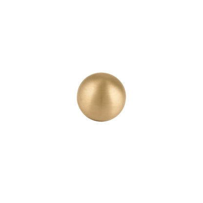 Zenith knob B-0001, gold brass, Dia20mm, brushed finish, for wardrobes &amp; cabinets by Mantara