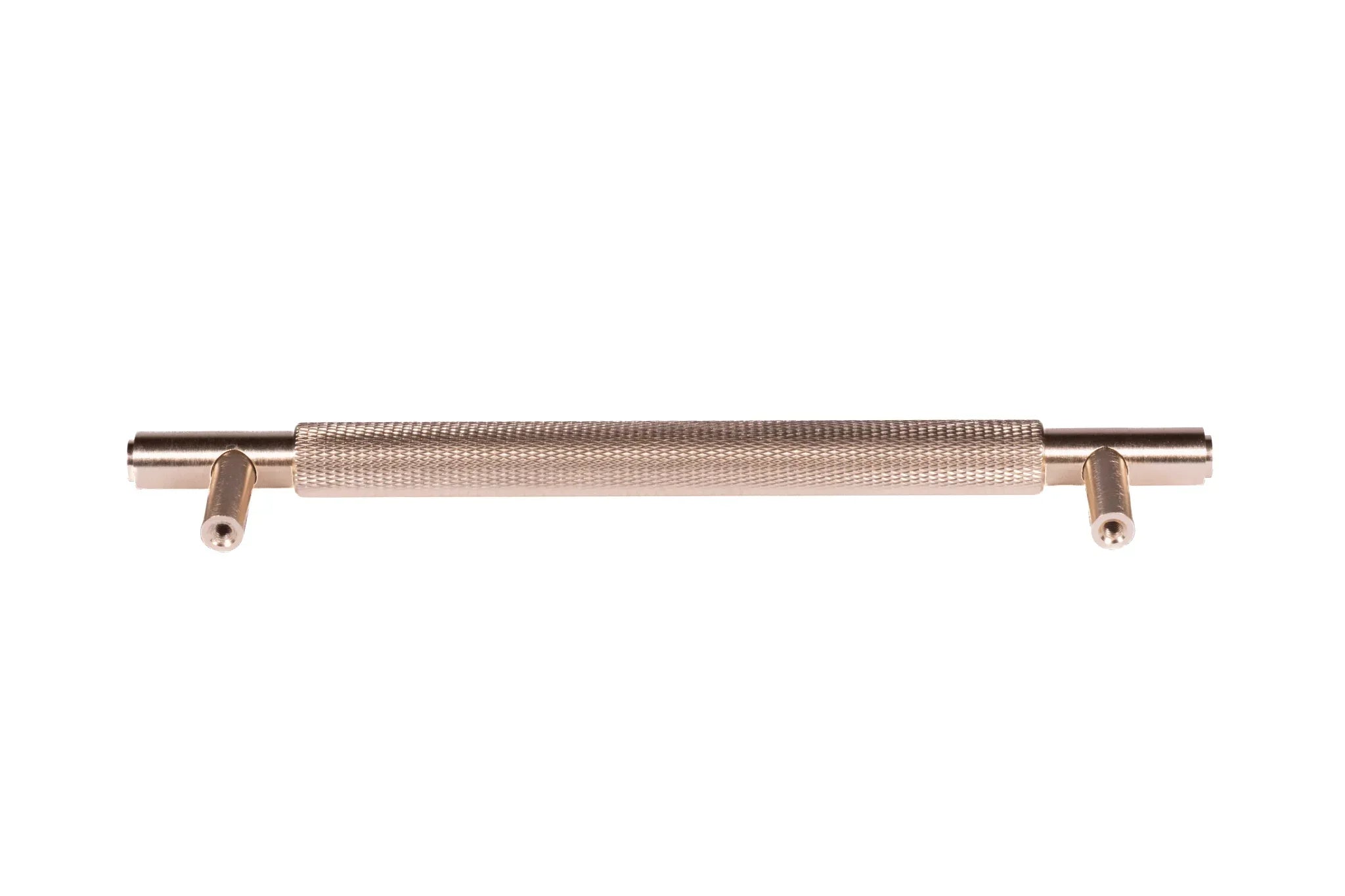 The Mantara AL-0020 Zorel Handle is a modern aluminum alloy handle in gold with a brushed finish, ideal for drawers and cabinets.
