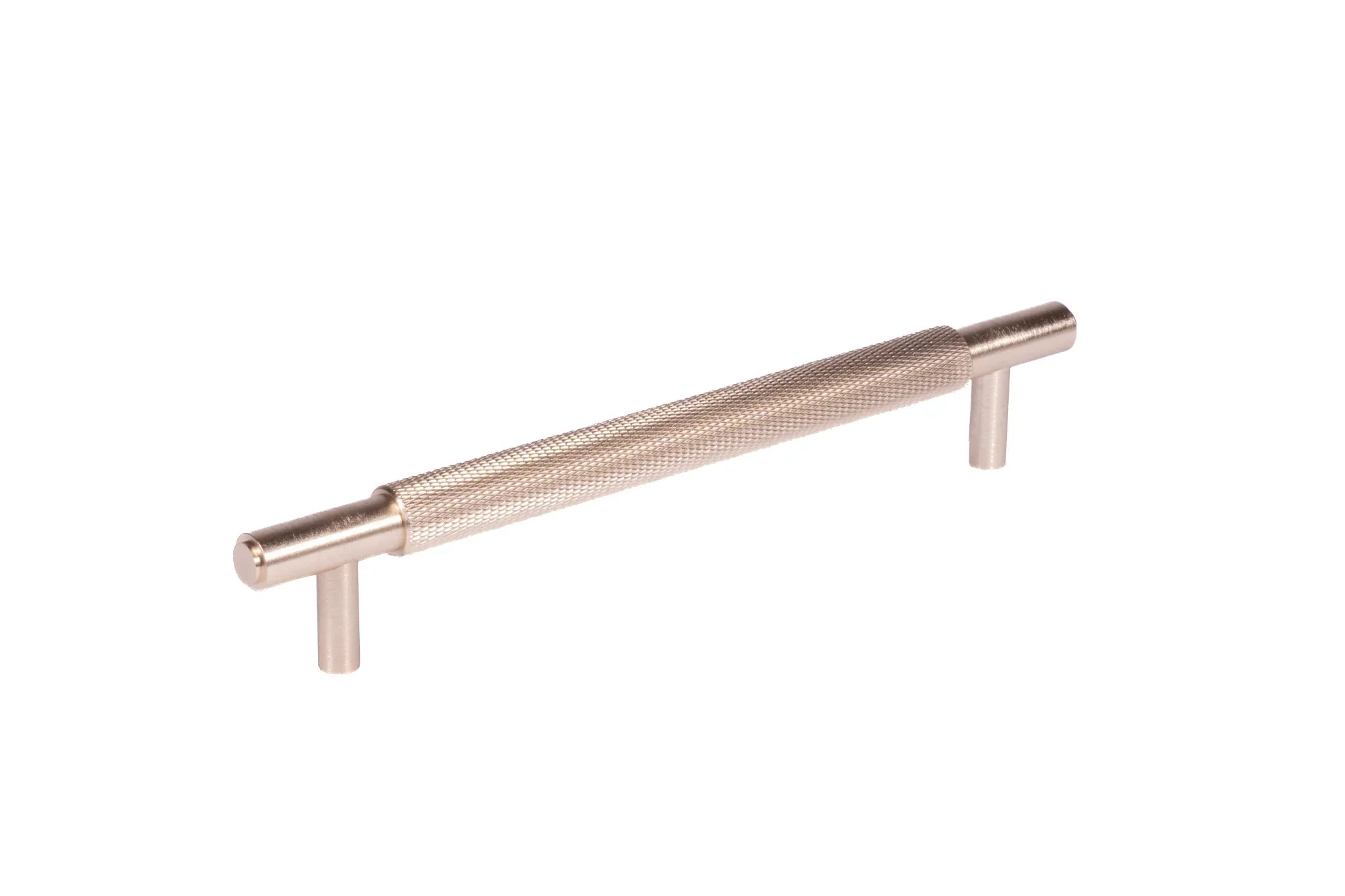 The Mantara AL-0020 Zorel Handle is a modern aluminum alloy handle in gold with a brushed finish, ideal for drawers and cabinets.