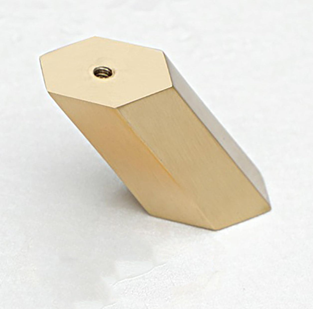 Mantara Hexa Hook B-0091 is a modern brushed brass wall hook in gold, perfect for bathrooms, bedrooms, and living areas.