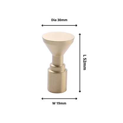 Tatiana Hook Hook 52mm / Gold / Brass - M A N T A R A