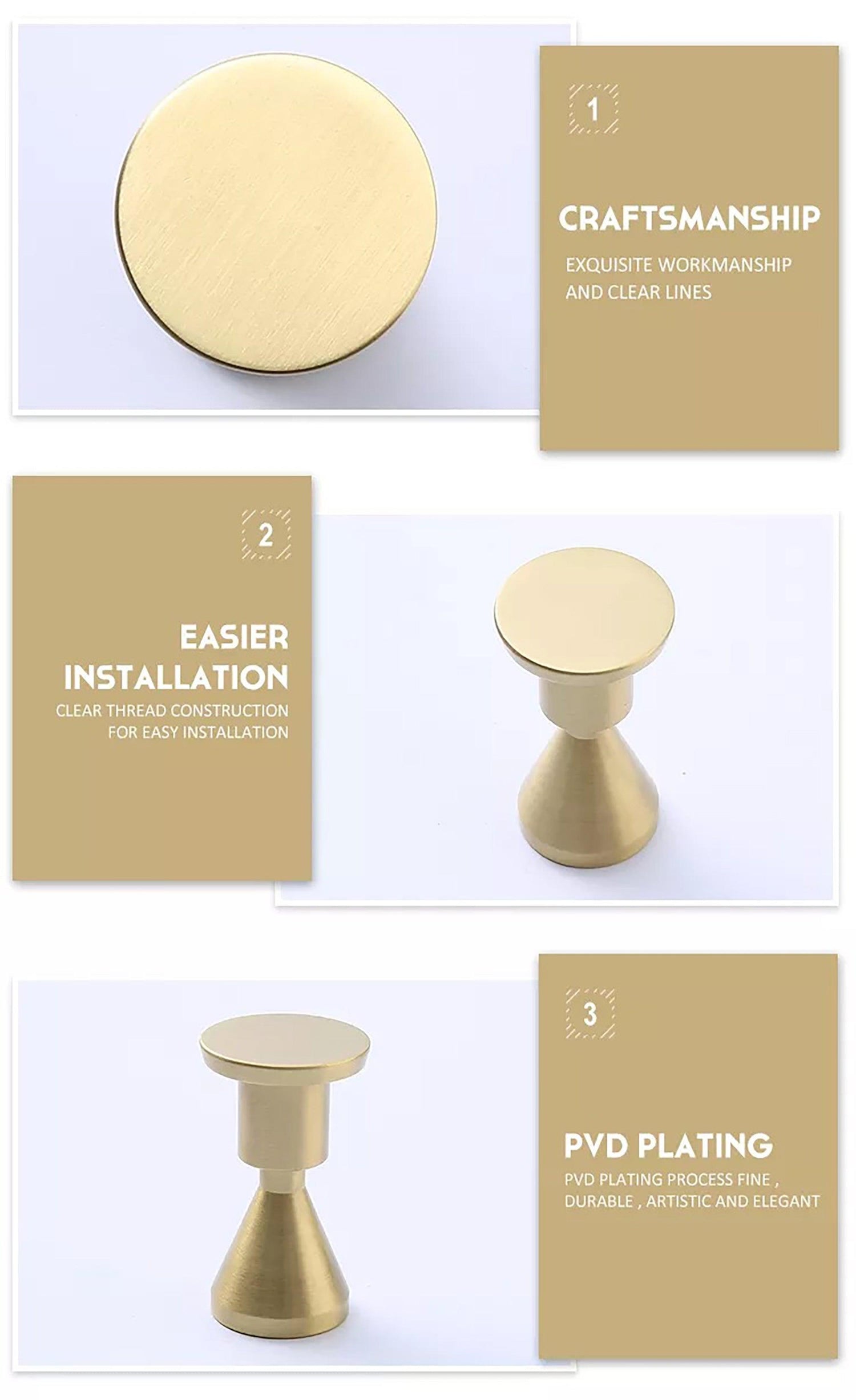 Tatiana Hook Hook 52mm / Gold / Brass - M A N T A R A